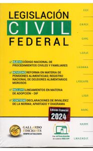 Imagen de la portada de Legislación civil federal (2024)