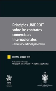 Portada de Principios UNIDROIT sobre los contratos comerciales internacionales. Comentario artículo por artículo