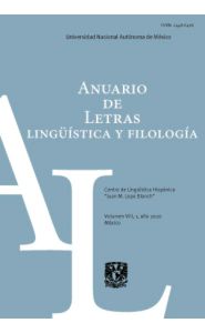 Imagen de la portada de Anuario de letras lingüística y filología (Volumen VIII, 1, año 2020)