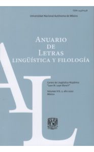 Imagen de la portada de Anuario de letras lingüística y filología (Volumen VIII, 2, año 2020)