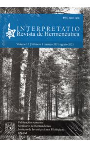 Imagen de la portada de Interpretatio. Revista de Hermenéutica (Volumen 6, número 1, marzo 2021 -agosto 2021)