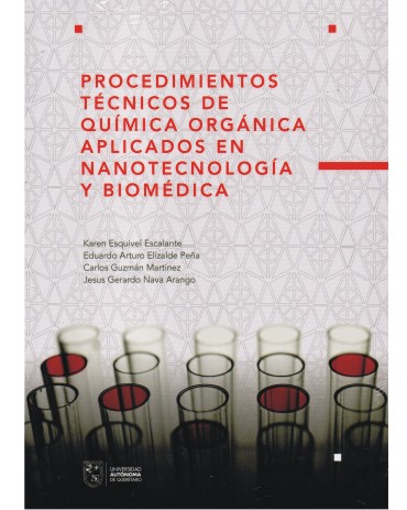 Portada Procedimientos técnicos de química orgánica aplicados en nanotecnología y biomédica