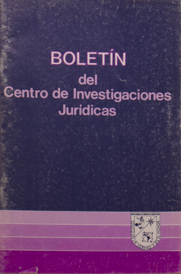Boletín del Centro de Investigaciones Jurídicas